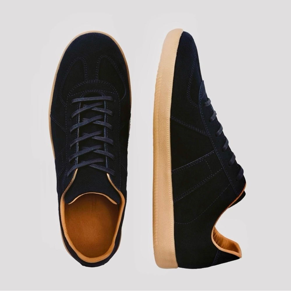 BECKETT SIMONON Morgan Trainers Black Suede Sneakers Men’s Shoes